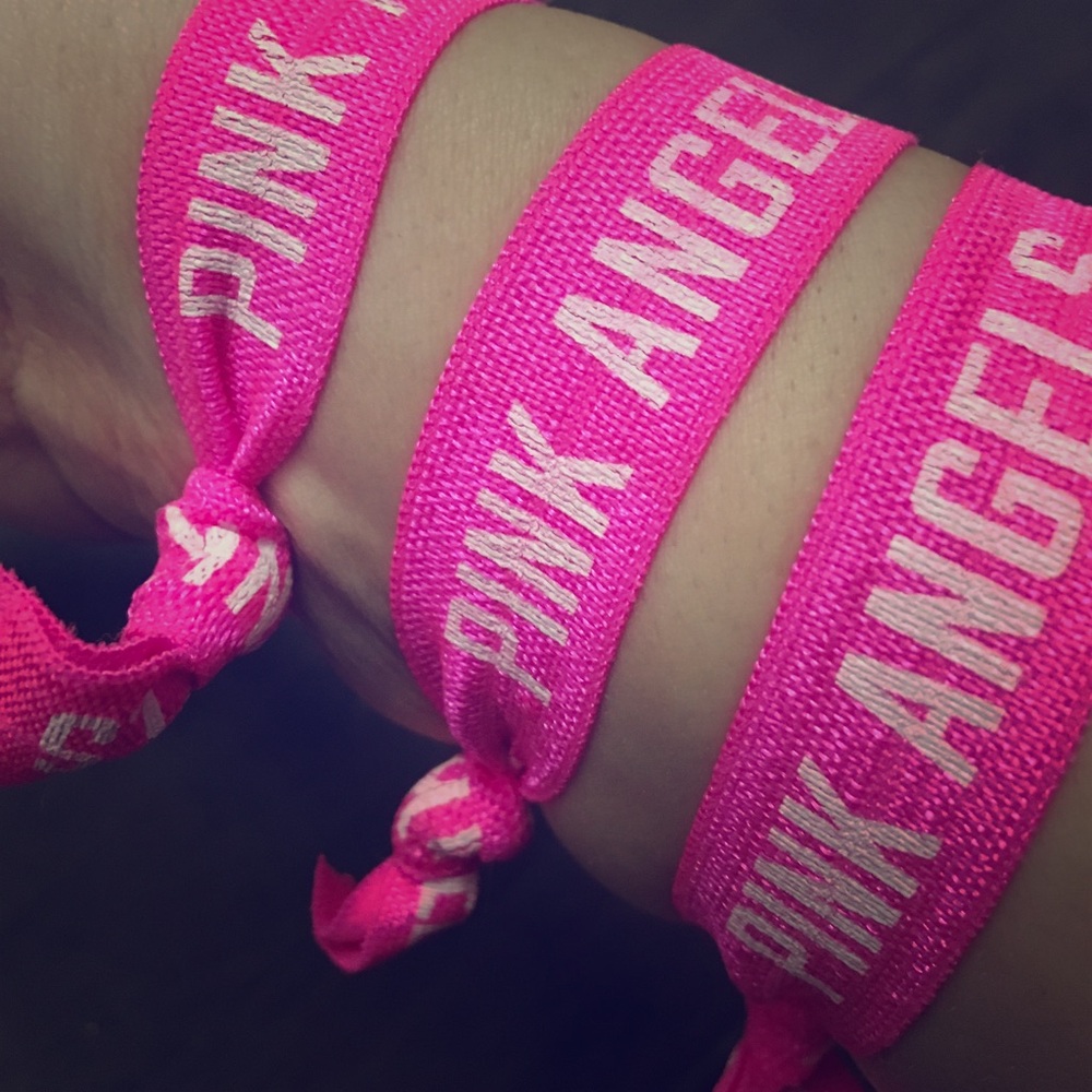 PINK Victoria's Secret Hot Pink Hair Ties